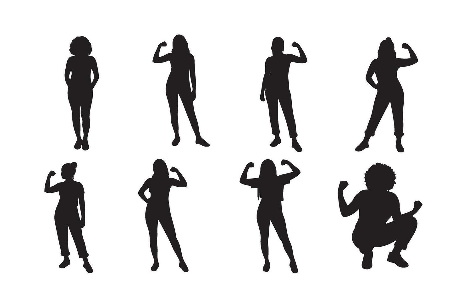 Silhouette Art to Celebrate Women Creativity vector