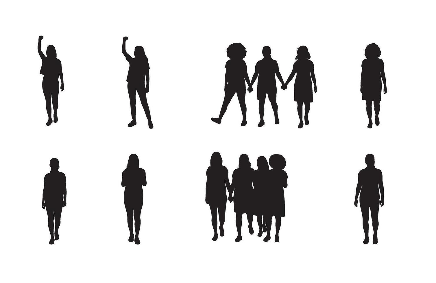 Diverse Silhouettes for International Women Day Campaigns vector