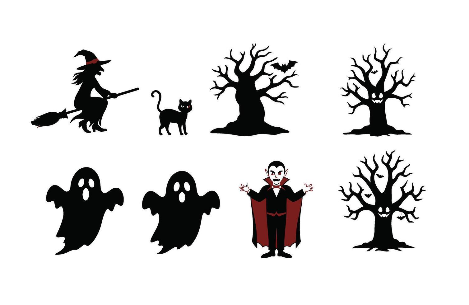 Haunted Graveyard Pumpkins for Halloween vector