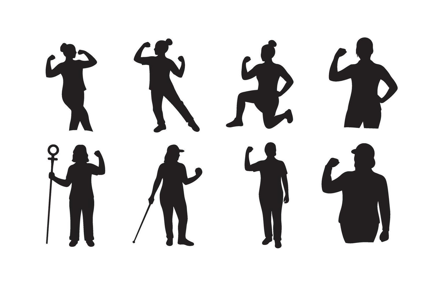 Celebrating Women Day Artful Silhouettes of Passion vector