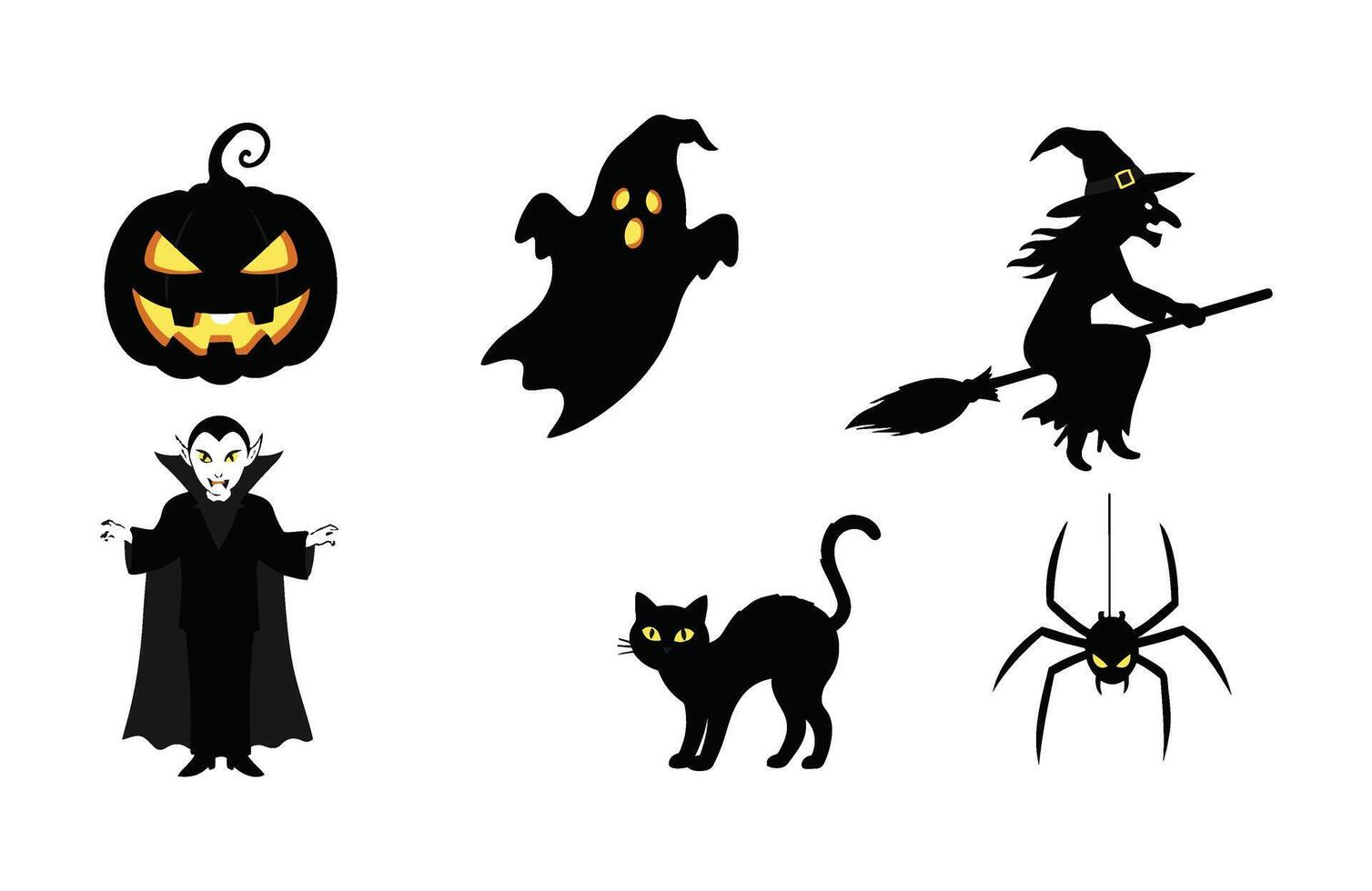 Frightening Halloween Characters for Posters vector
