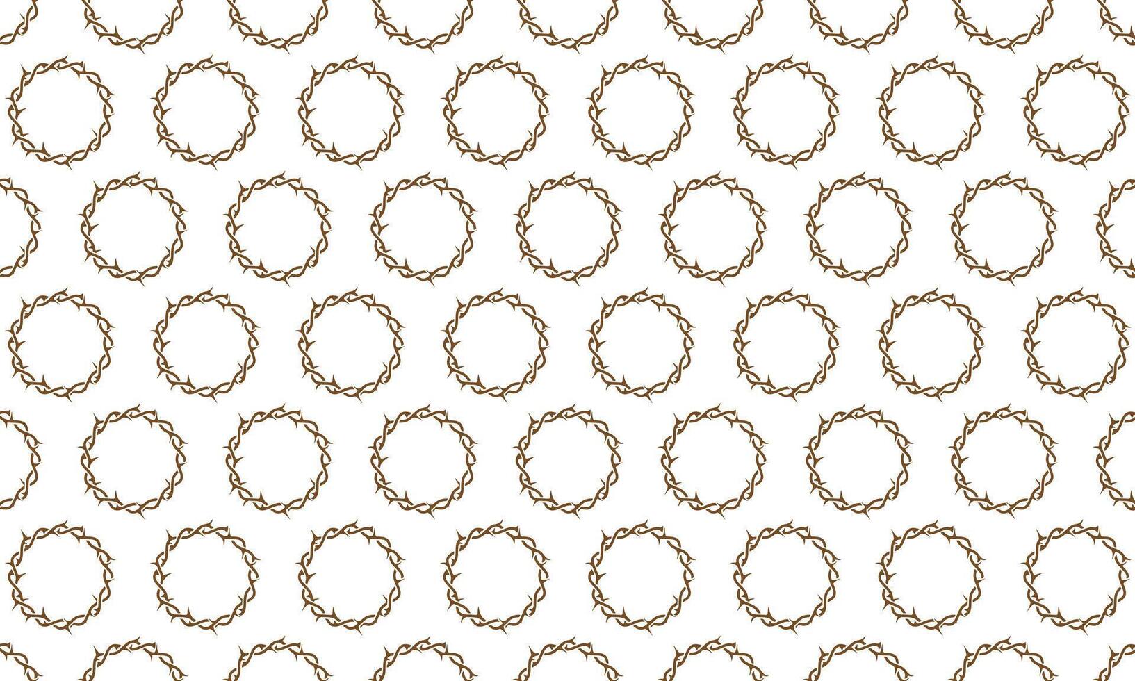 Jesus Christ's crown of thorns pattern background vector