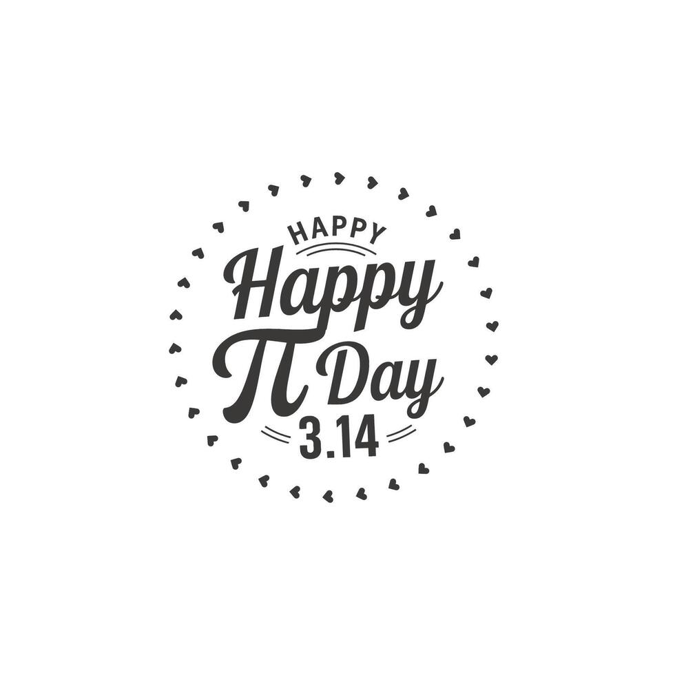 Stylish Pi Day Graphic with Script Fonts vector