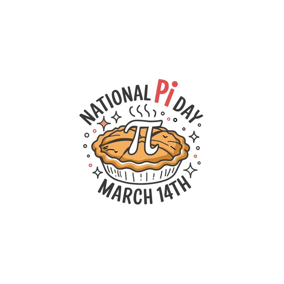 Clean and Sophisticated Pi Day Typography vector