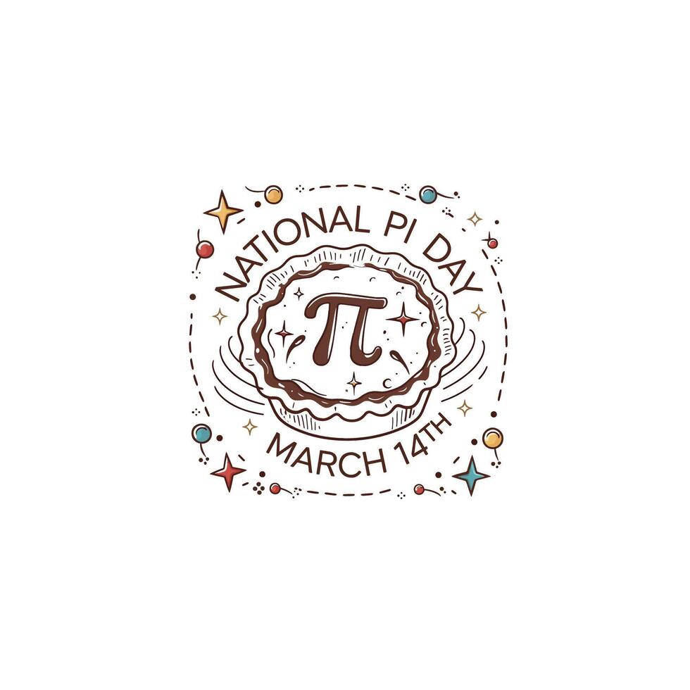 Striking Pi Day 3.14 Typography Graphic vector