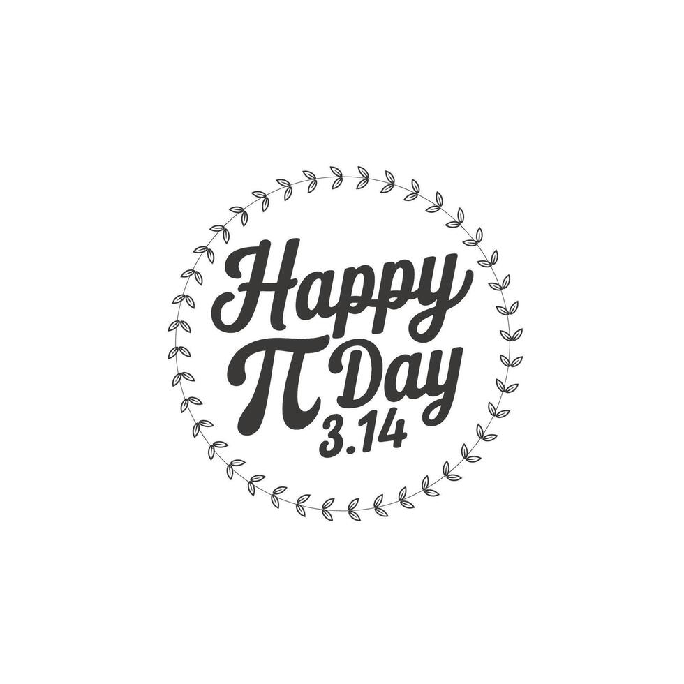 Happy Pi Day Typography Artwork vector