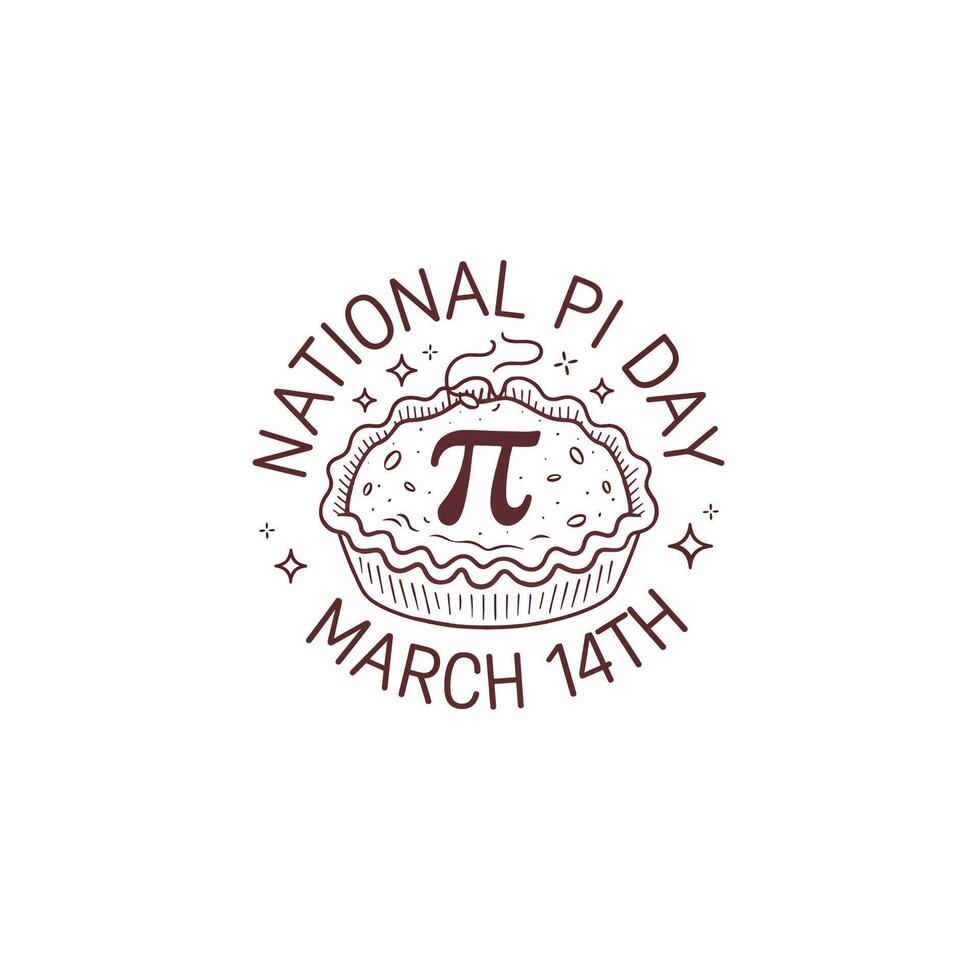 Elegant Pi Day Typography Design vector