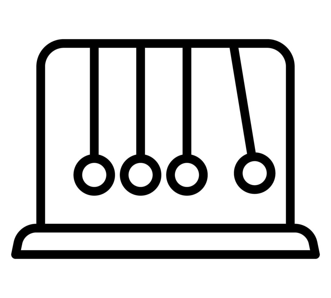 Newton cradle icon, outline style. Newton cradle icon. Outline Newton cradle icon for web design isolated on white background vector