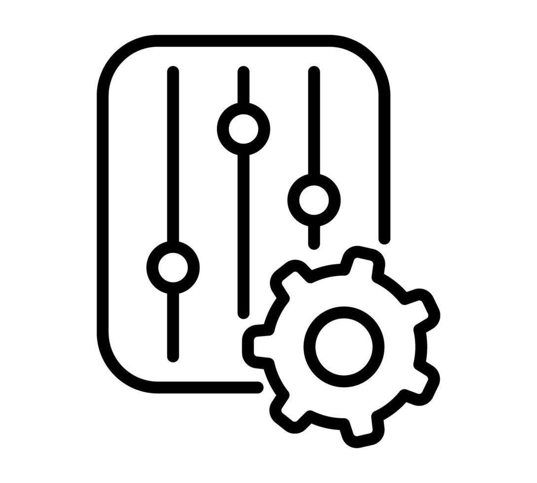 Settings mixer line icon. linear style sign for mobile concept and web design. Settings sliders outline icon. Symbol, logo illustration. graphics vector