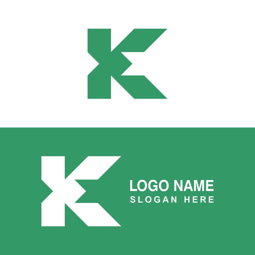 K logo with arrow in the middle. vector