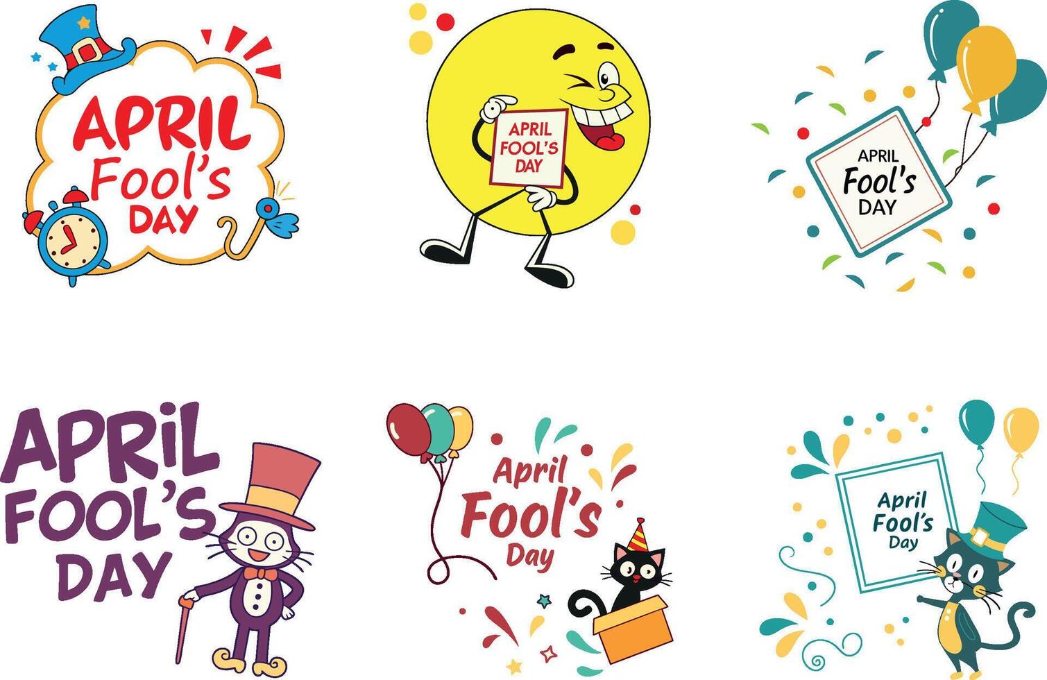 Fun and Creative April Fools Day Designs for Your Projects vector