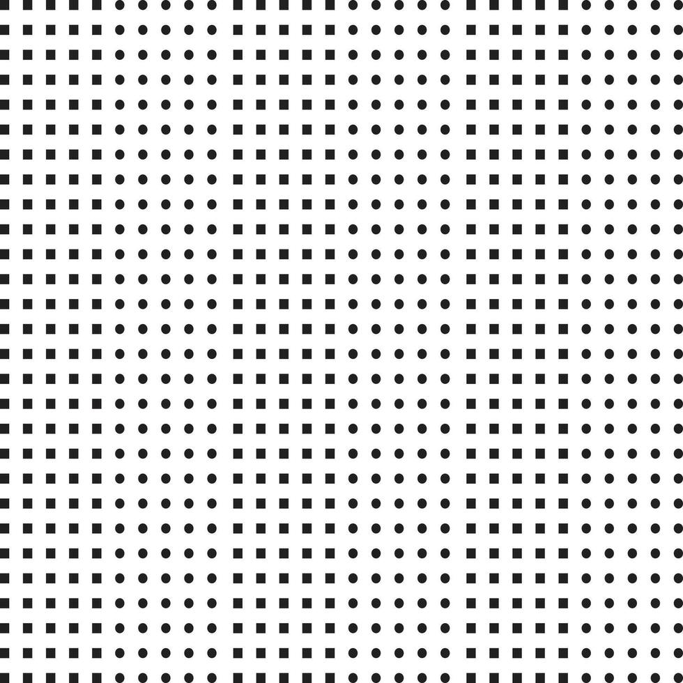 black and white square and dot pattern seamless vector