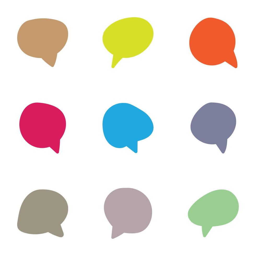Set of bubble chat vector