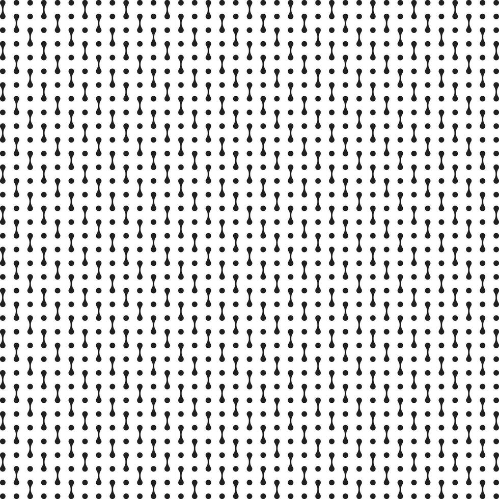 black and white dot and shape pattern seamless vector