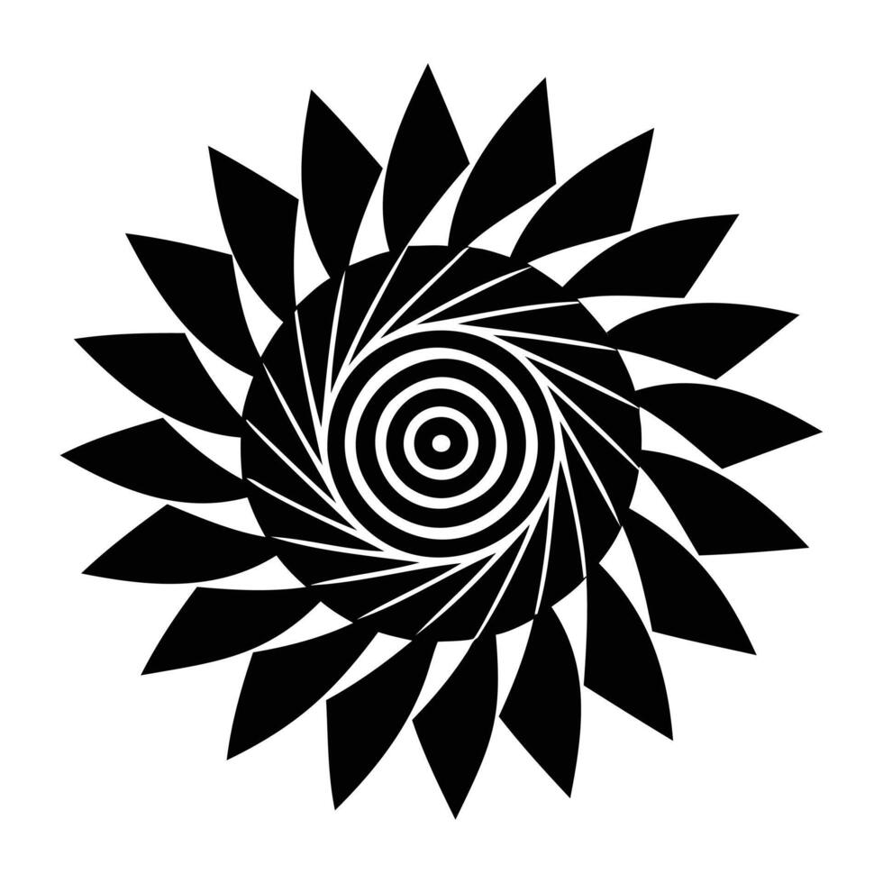 Intricate Geometric Spiral Mandala Design for Creative Projects vector