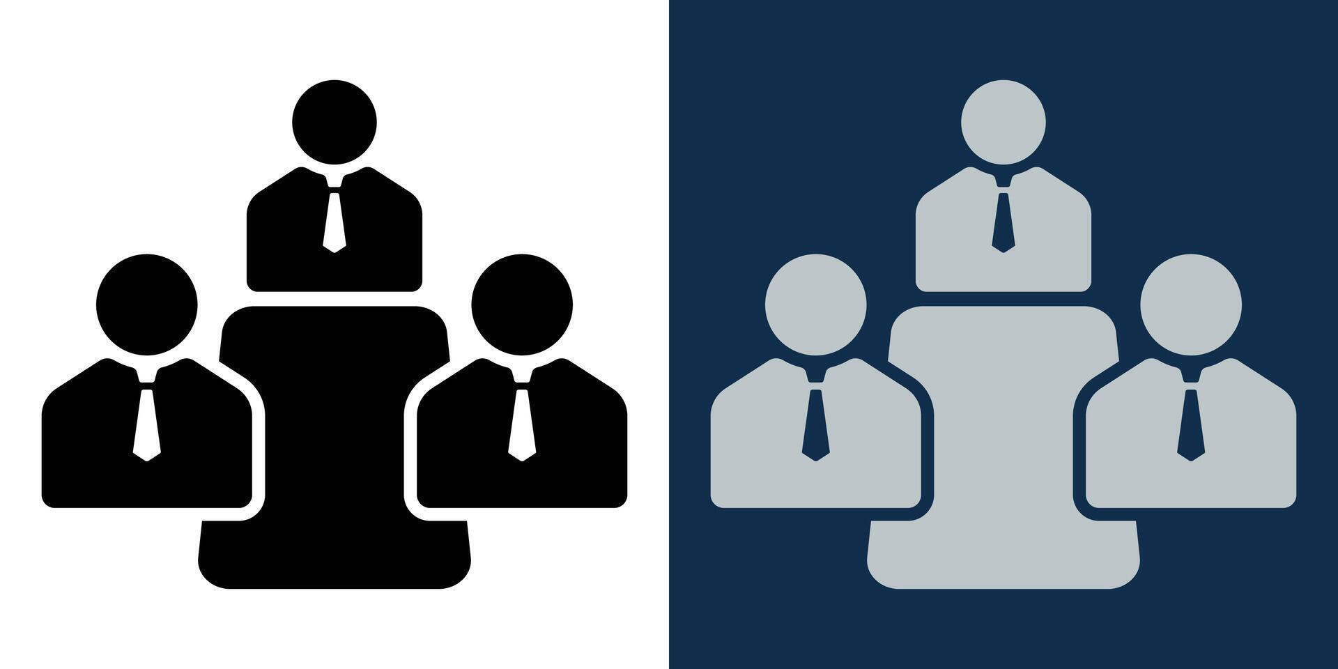 Board of Directors. Business Meeting Icon. Boardroom icon. Board of Directors Meeting. Team Presentation. vector