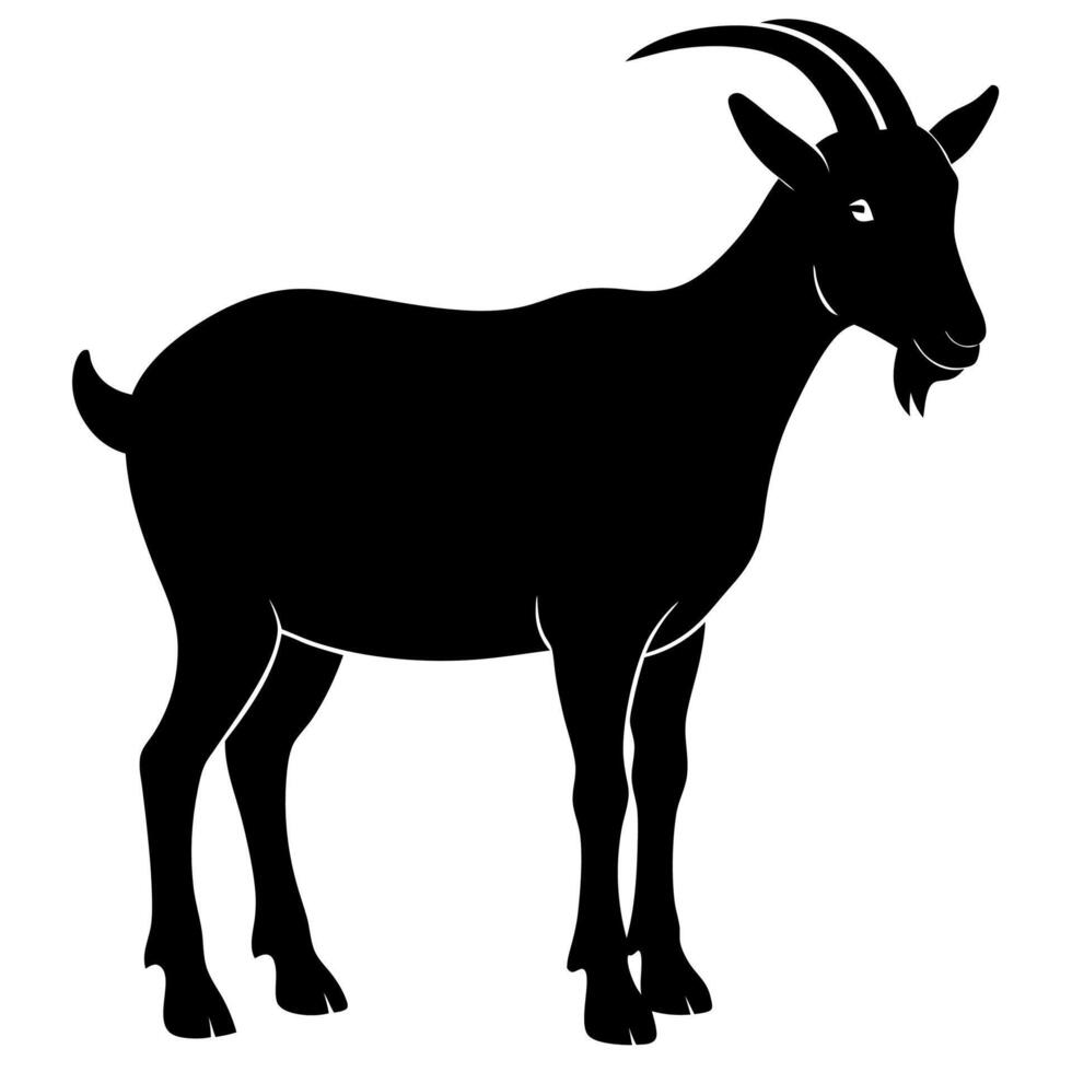 Goat icon silhouette illustration perfect for minimal and creative design vector