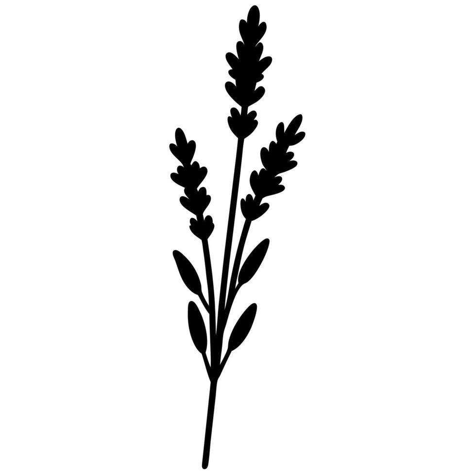 Simple lavender icon silhouette design projects. vector