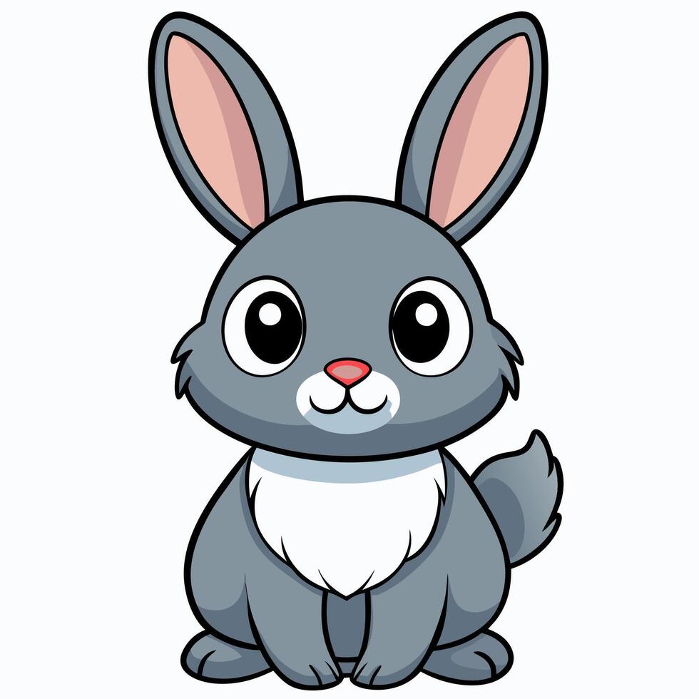 Cute rabbit illustration perfect kids, nursery art, themed designs. vector