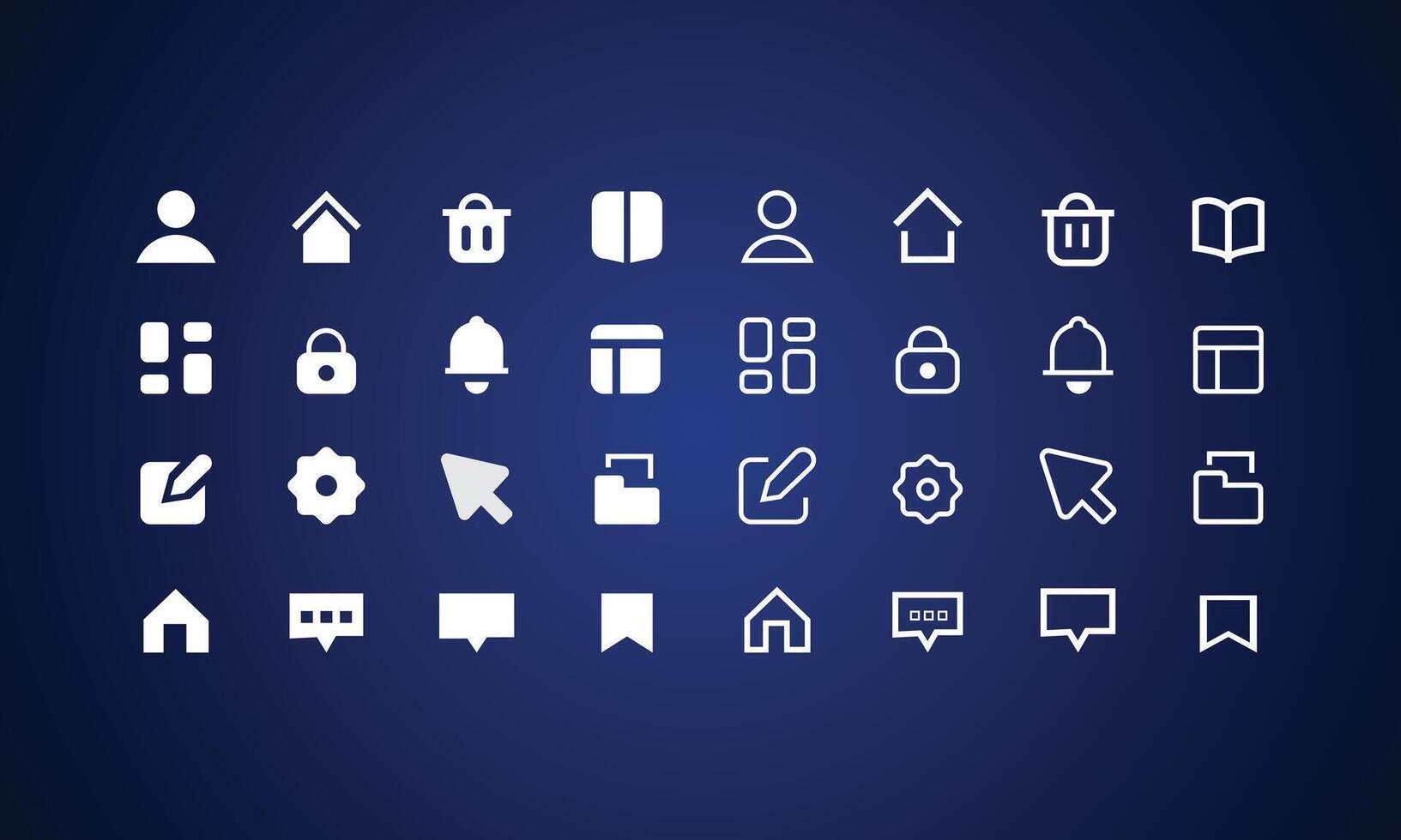 UIUX Design Icon Template for Web vector