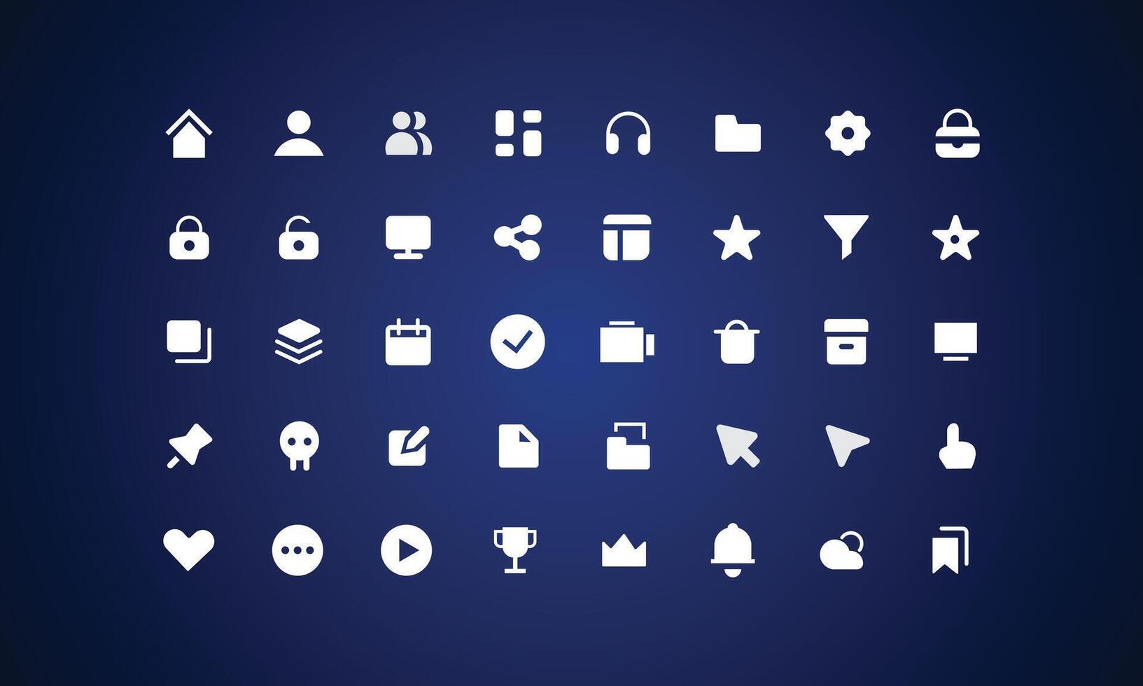 UIUX Design Icon Templates for Web vector