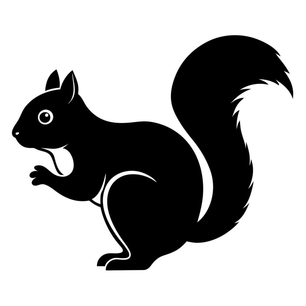 Stylish squirrel icon silhouette perfect for nature vector