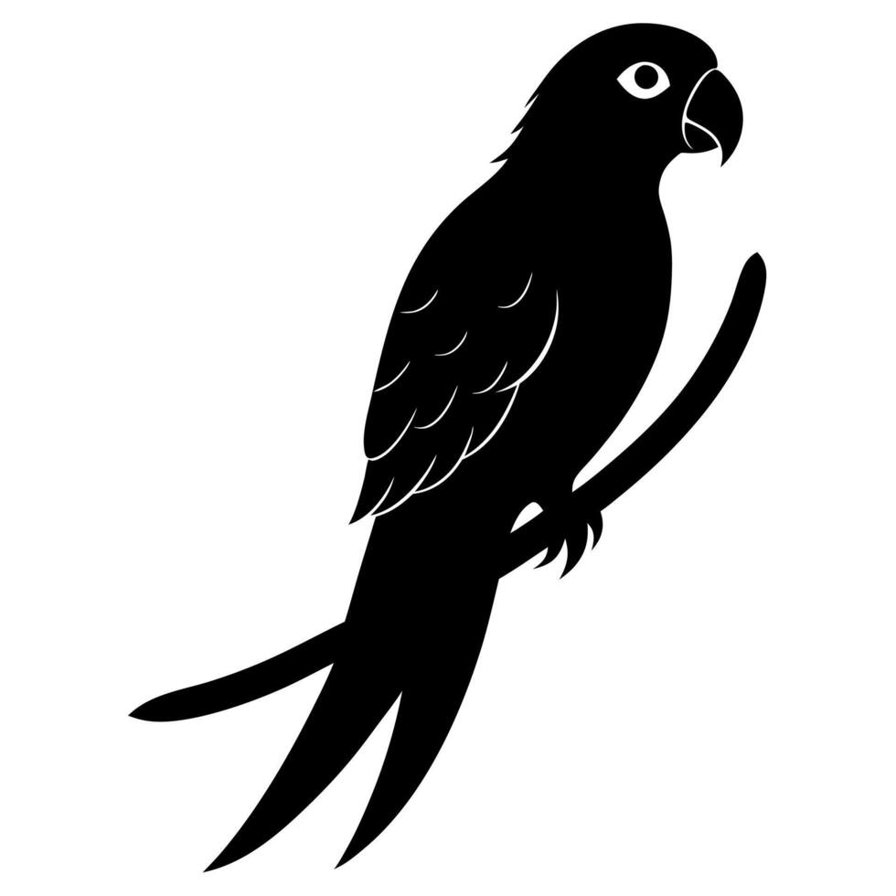 Simple parrot icon perfect for branding bird-themed artworks vector
