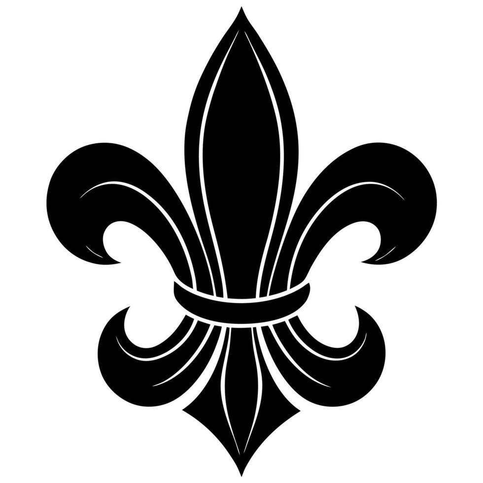 Fleur de icon silhouette perfect for logo vector