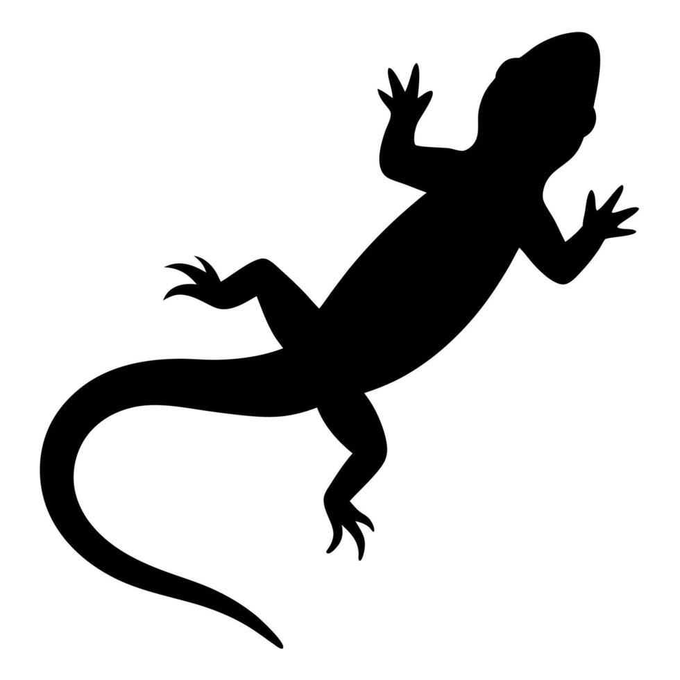 Lizard silhouette icon for designs and illustration vector