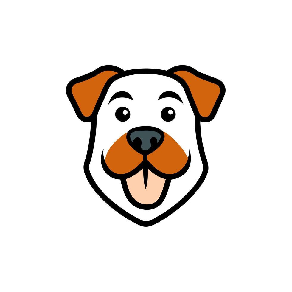 Adorable dog face illustration ideal for animal-themed creative projects and artwork. vector