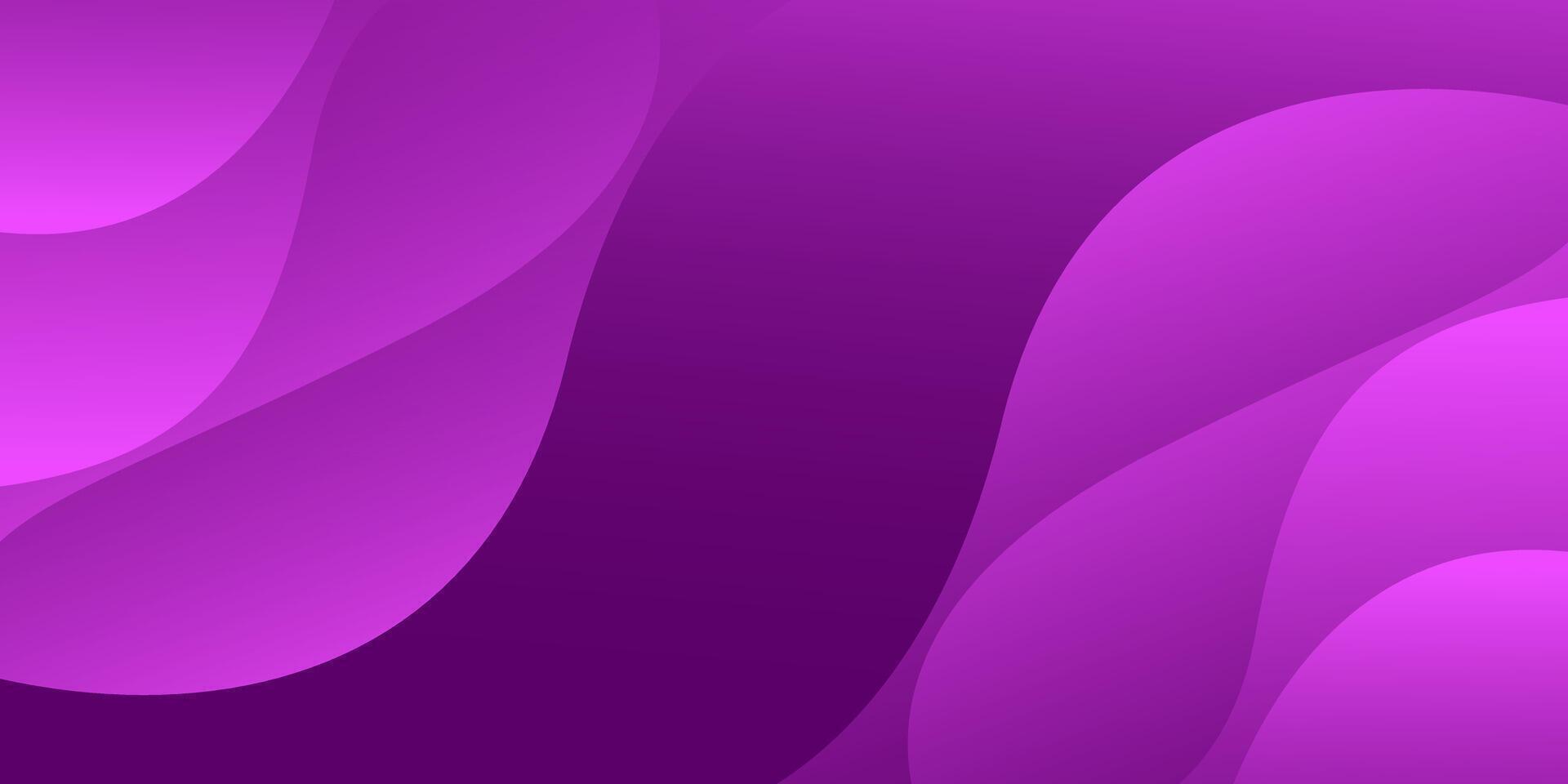Abstract purple fluid wave background, gradient color. Modern dynamic wallpaper. Template banner background vector