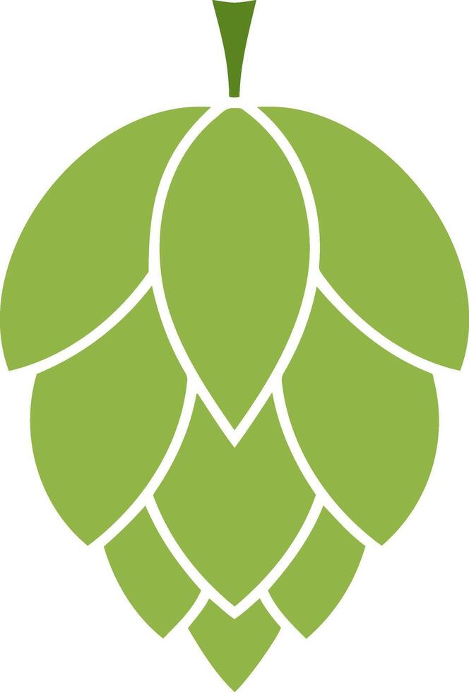 Green hop cone icon Design element for craft beer pub brewery vector