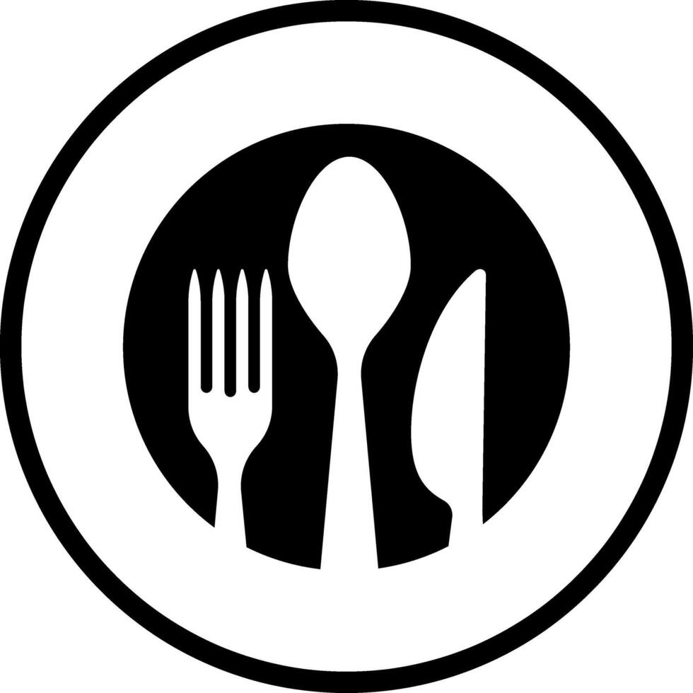 Stencil cutlery icon Food stencil black clipart vector
