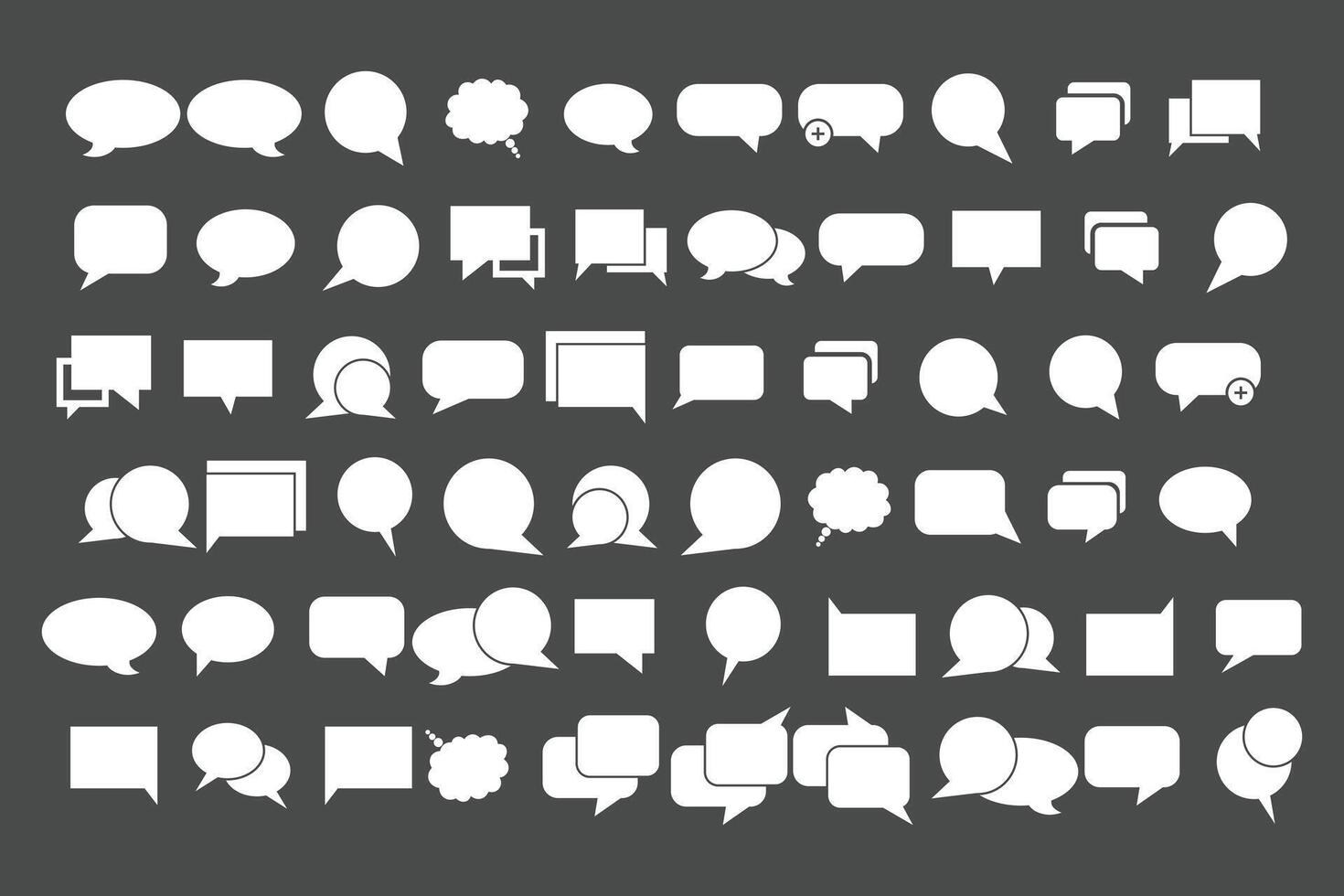 white speech bubble collection. Set of speech bubble. Speech bubble comic. vector