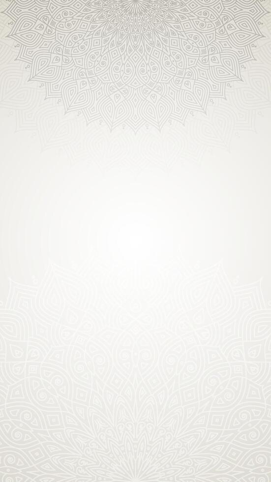 Subtle Minimalist Detailed Mandala Blank Vertical Background Background with Intricate Patterns vector