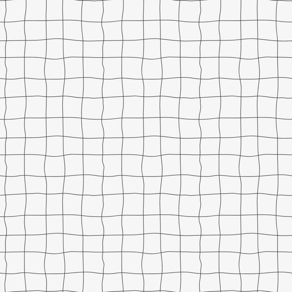 Hand drawn windowpane seamless pattern. Notebook cross print. background vector
