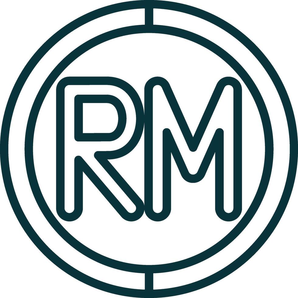 Malaysian Ringgit Symbol Icon Element For Design Graphic vector