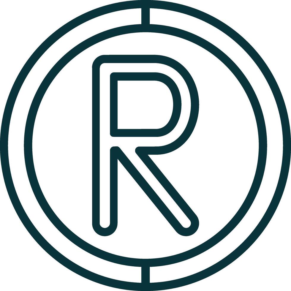 South Africa Rand Symbol Icon Element For Design Graphic vector