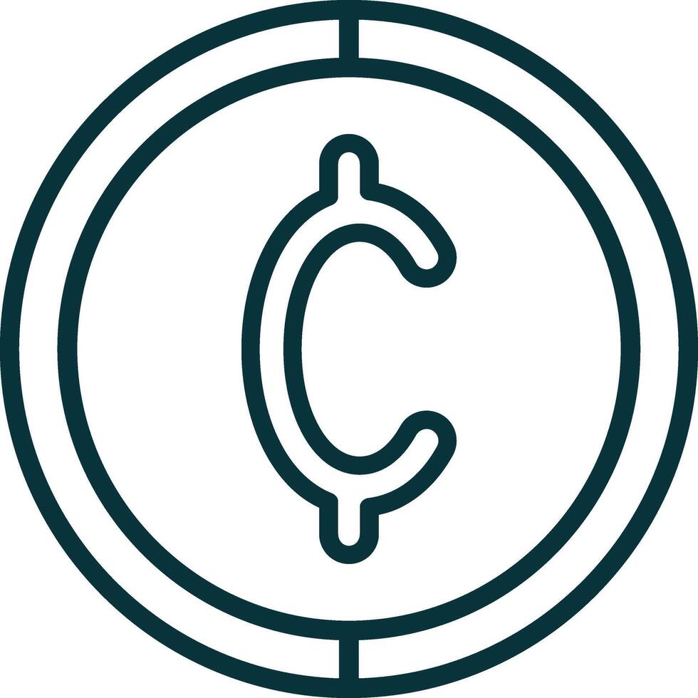 Cent Symbol Icon Element For Design Graphic vector