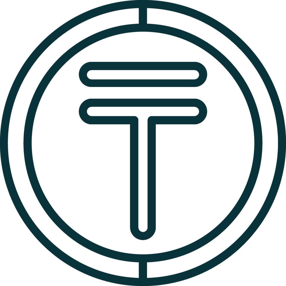 Tenge Symbol Icon Element For Design Graphic vector