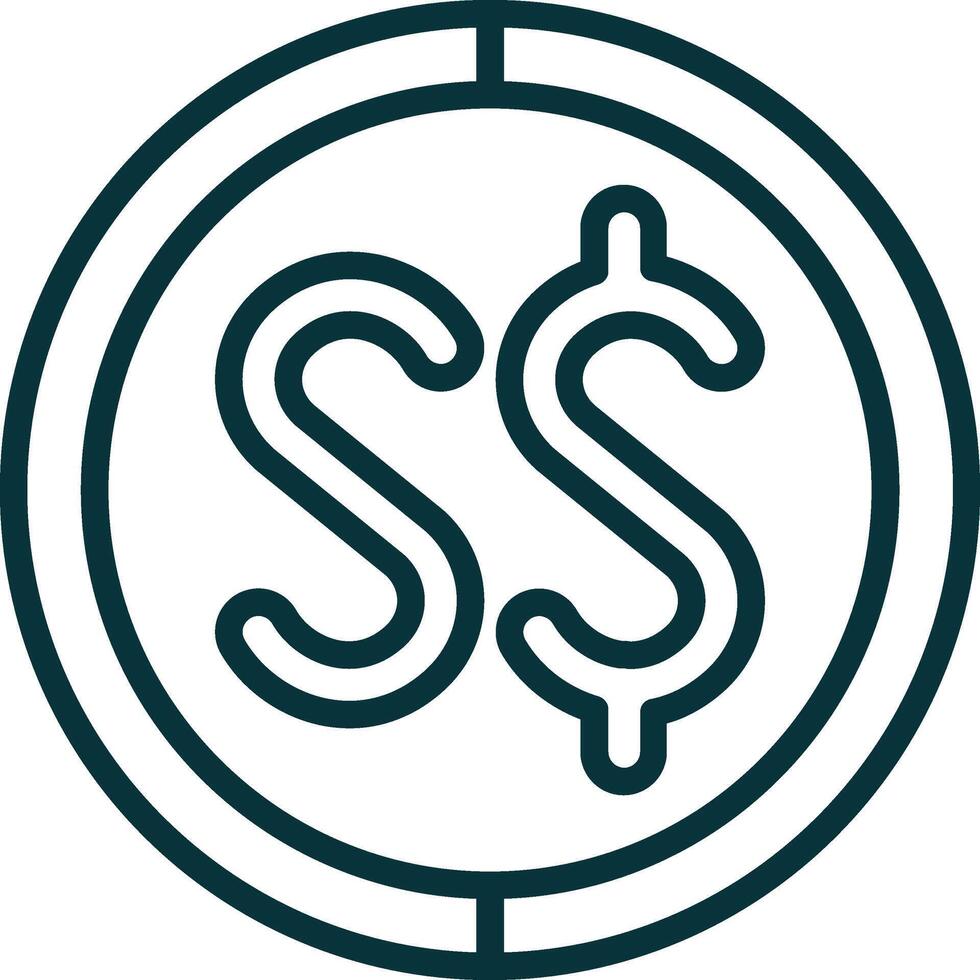 Singapore Dollar Symbol Icon Element For Design Graphic vector