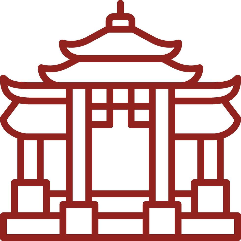 Temple Decoration Icon Element For Design Graphic vector