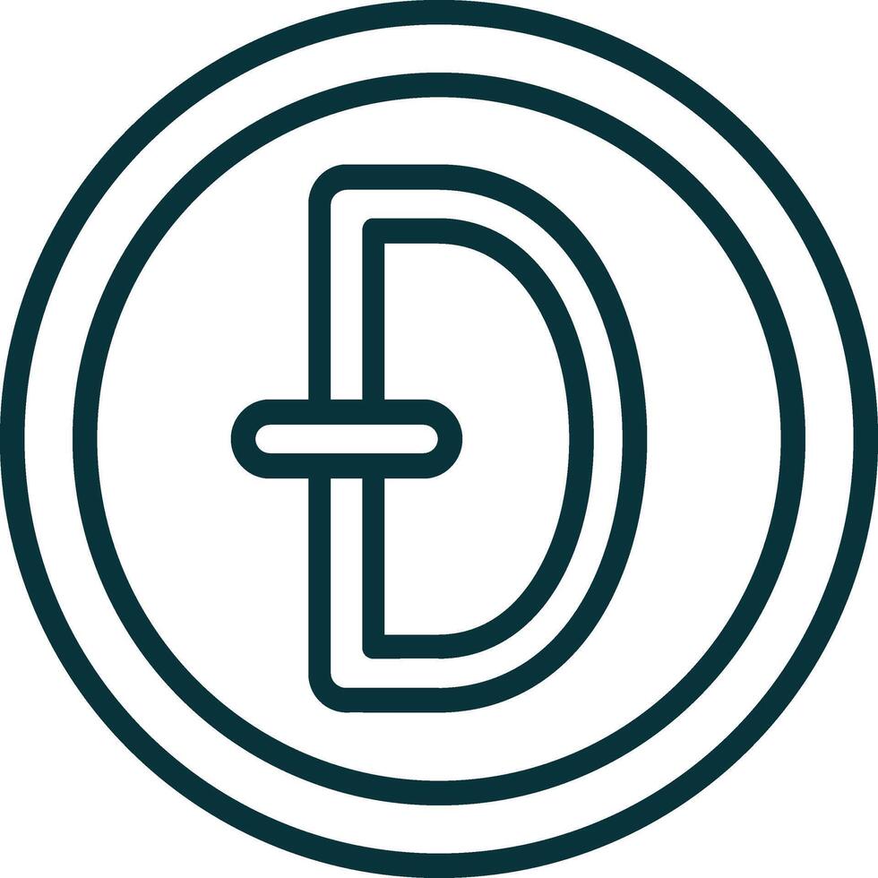 Dogecoin Symbol Icon Element For Design Graphic vector