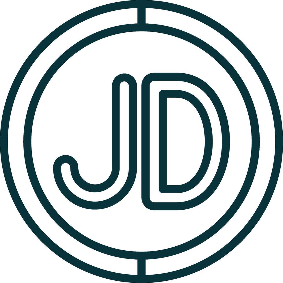 Jordanian Dinar Symbol Icon Element For Design Graphic vector