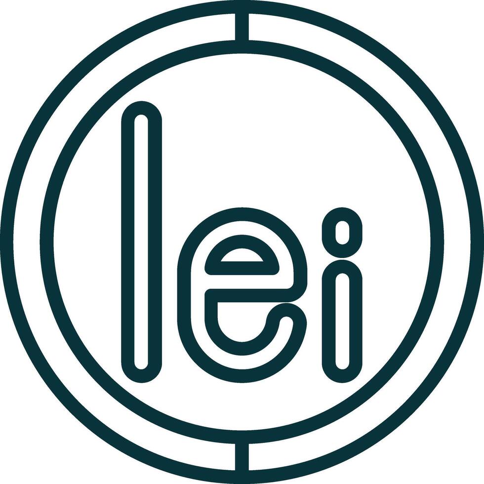 Romanian Leu Symbol Icon Element For Design Graphic vector