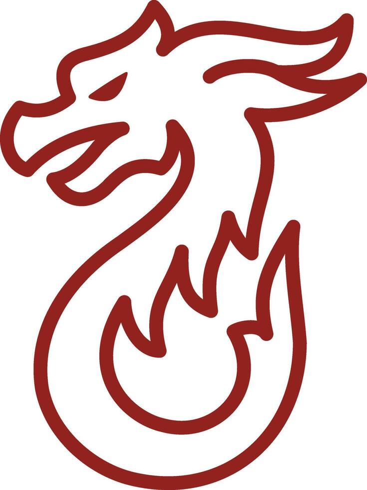 Dragon Icon Element For Design Graphic vector
