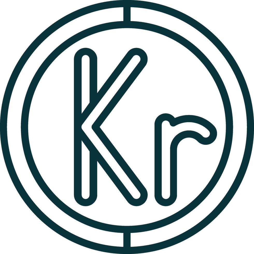 Swedish Krona Symbol Icon Element For Design Graphic vector