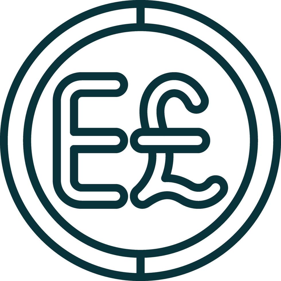 Egyptian Pound Symbol Icon Element For Design Graphic vector