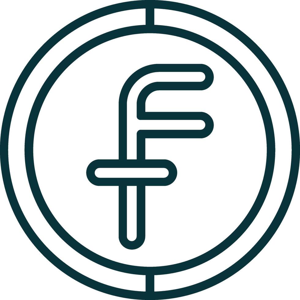 Swiss Franc Symbol Icon Element For Design Graphic vector