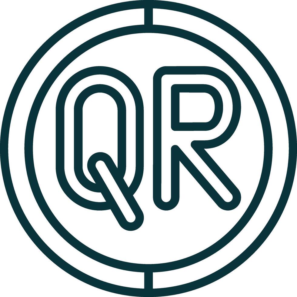 Qatar Riyal Symbol Icon Element For Design Graphic vector